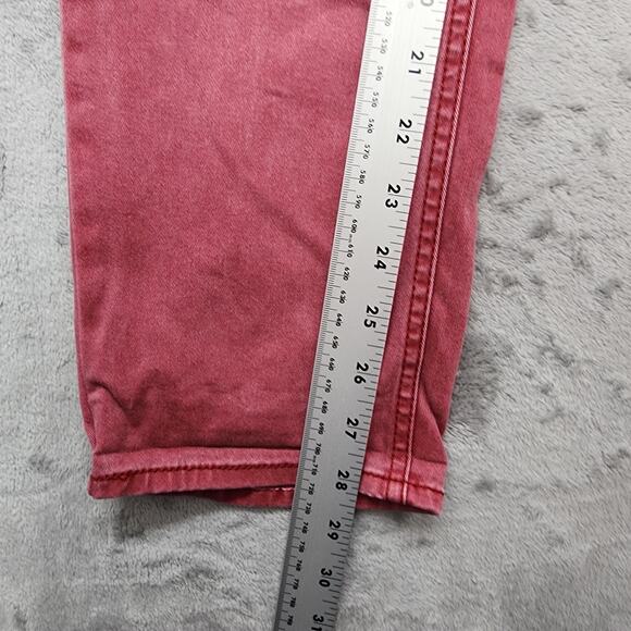Maurices Jeans Womens 5/6 Faded Red Mid Rise Skinny Leg Ankle Stretch Denim - Picture 10 of 12